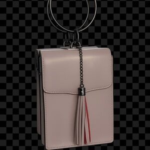 Beautiful Handbag with Metal handle and Tassel